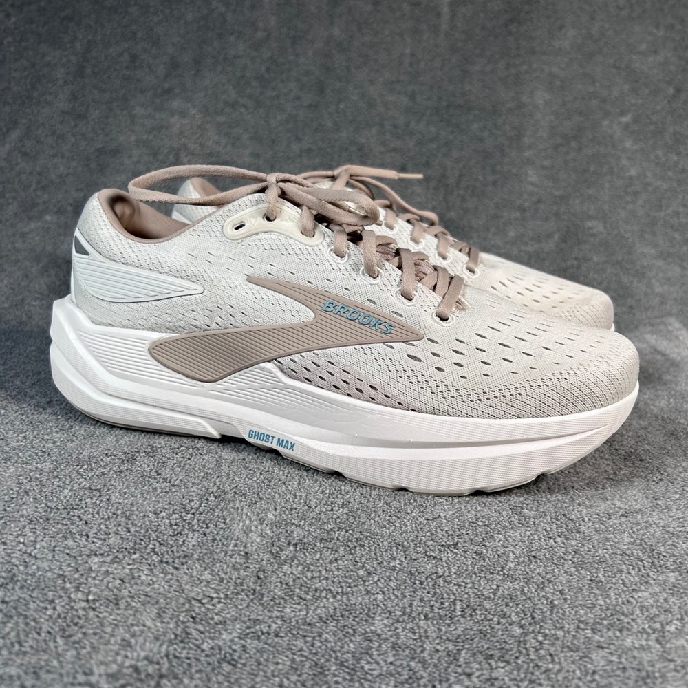 Brooks Ghost 3 Max Running Walking Shoes White Tan Oyster Mushroom Women 10.5 D